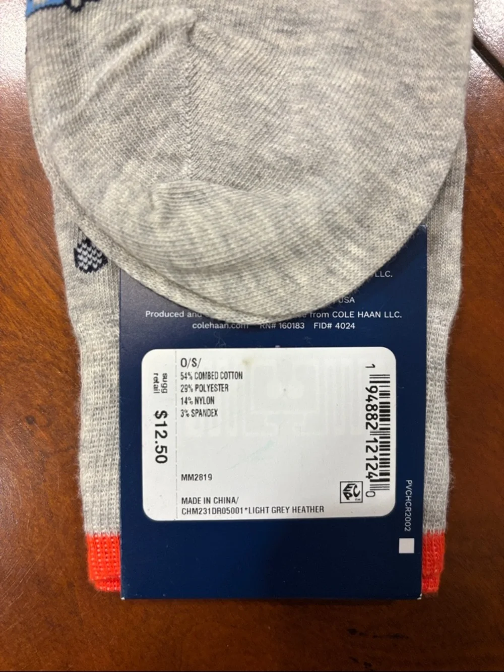 Cole Haan Light Gray Dress Crew Socks with Golf‎ Ball & Golf Cart Motif. NEW